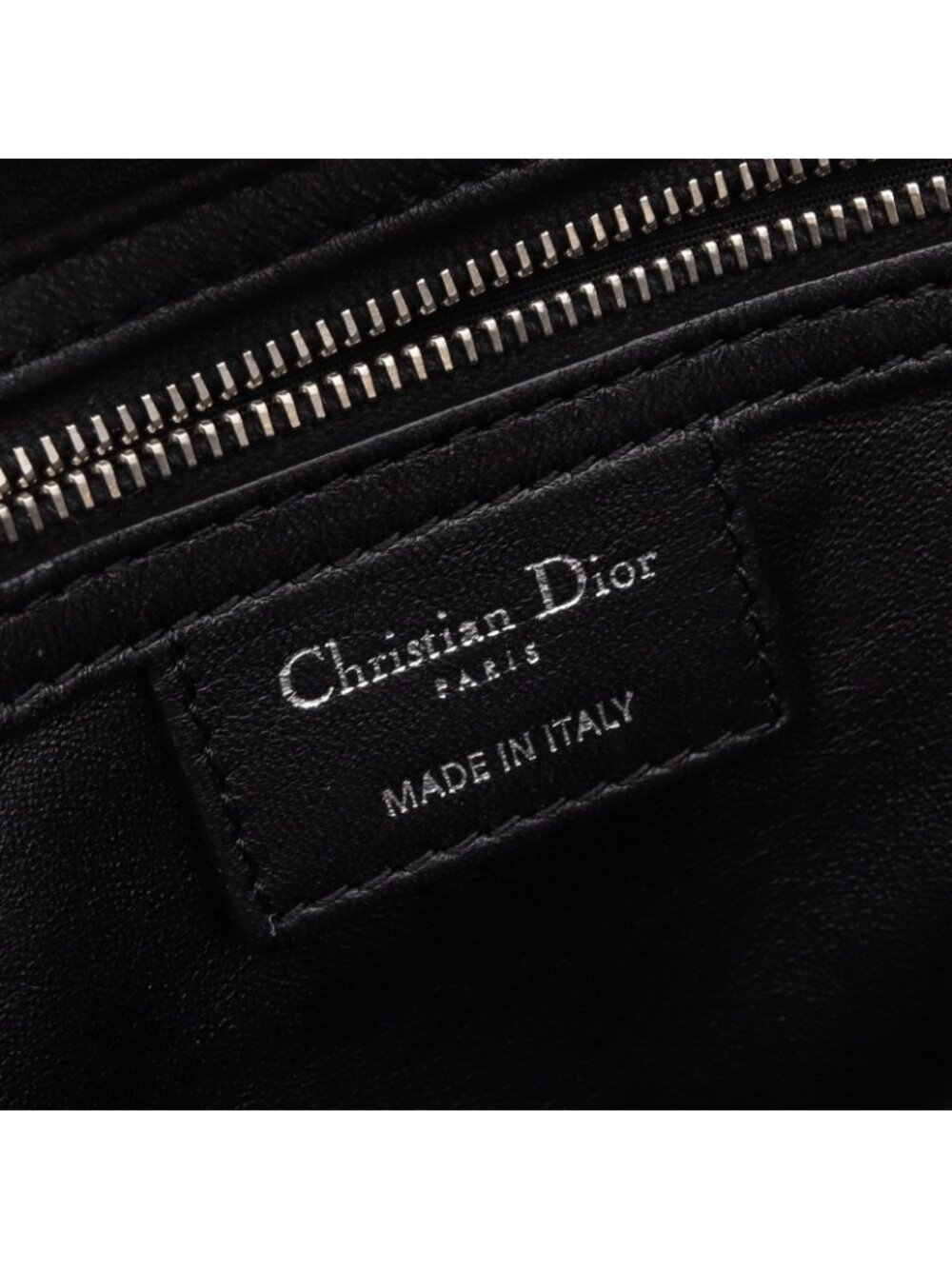 Dior Dio Tote Black Leather Granville Che - Picture 4 of 13